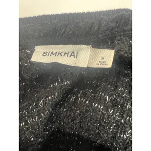 SIMKHAI‎ Metallic Boucle Tweed Bustier Top Black Medium thumbnail 7