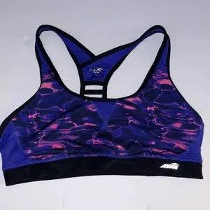 Avia Purple & Pink Patterned Racerback Sports Bra thumbnail 1