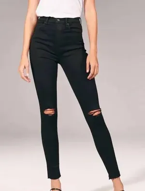Abercrombie and fitch ultra high rise super skinny jeans thumbnail 1