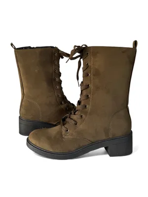 Rouge Helium taupe green combat boots thumbnail 3