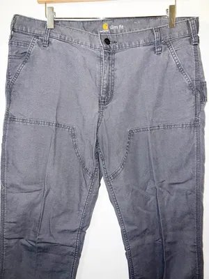 Carhartt Slim Fit Women’s Dark Gray Workwear Carpenter Tall Pants thumbnail 2