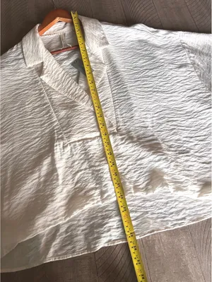 NWT Anthropologie Dylon Short-Sleeve Wide Placket Top Blouse Women’s Large P thumbnail 10
