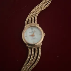 Lovely Vintage MOP Anne Klein Diamond Gold Watch thumbnail 2