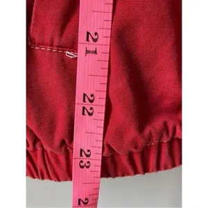 Brandy Melville John Galt Cotton Red Zip Up Jacket Hooded Windbreaker thumbnail 8