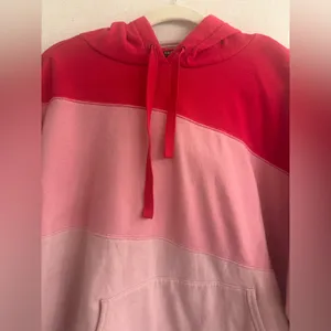 Torrid Pink Colorblock Valentine Cozy Fleece Relaxed Hoodie Sweatshirt - size 2 thumbnail 2
