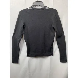 Versace Womens Black V Neck Long Sleeve Sweater Size 42 SKU 7360 thumbnail 2