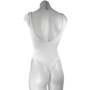 Aritzia Babaton White Sleeveless Open Back Thong Cami Tank Bodysuit Top Size 2XS thumbnail 2