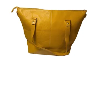 Ora Delphine Eden Leather Tote Bag Mustard Yellow No Shoulder Strap thumbnail 4