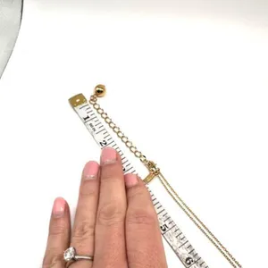 Kate spade Gold tone‎ Signature Logo Pendant Charm open spade designer necklace thumbnail 2