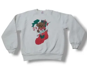 90's Vintage Jerzees Sweatshirt Size Small Vintage Christmas Sweatshirt Graphic Print Sweatshirt thumbnail 1