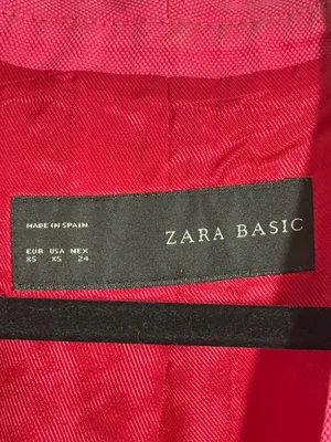 Zara Hot Pink Collarless Single-Button Blazer- made in Spain thumbnail 4