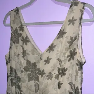 Vintage Jonathan Martin Y2K Silk Midi Dress Women Size 8 Whimsical Floral Fairy thumbnail 2