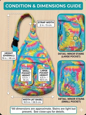 PINK Victoria's Secret Tie-Dye Sling Backpack | Y2K Festival Bag | GUC thumbnail 7