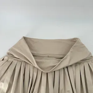 Gold Hinge Pleated Tennis Skirt Skort Beige Women L Preppy Pickleball Activewear thumbnail 3