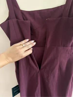 Lulus Vibrant Allure Plum Square Neck Sleeveless Bodycon Midi Dress Size XS Sexy thumbnail 9