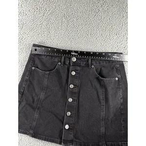 American Eagle‎ Skirt Women 6 High Rise A Line Button Front Denim thumbnail 3