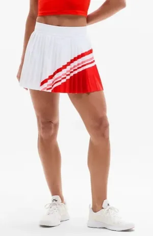 New Athleta L Match Point High Rise Pleated Colorblock 13 1/2" Skort Large thumbnail 1