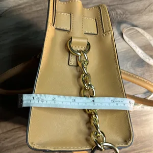 Michael Kors Tan Satchel with Gold Hardware. thumbnail 14