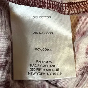 Frye and Co Womens Burgundy Tie‎ Dye Long Sleeve Thum Hole Scoop Neck Top Size L thumbnail 7