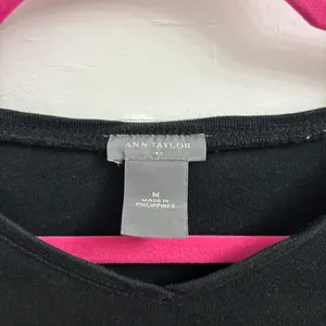 Ann Taylor Black Short Sleeve Top thumbnail 2