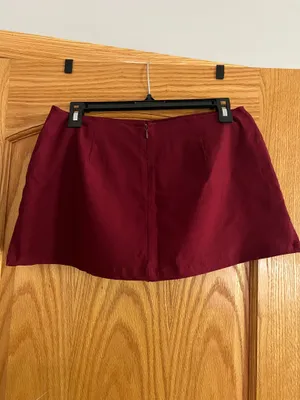 Princess Polly Can’t Sleep Skort Burgundy thumbnail 3