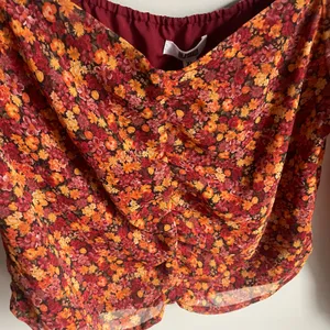 NWT BB Dakota Long Sleeve Orange floral Print Long Sleeve 70s Style Blouse sz XL thumbnail 5
