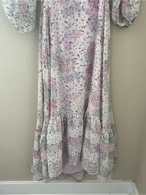 ASTR The Label Shayla Dress in Lilac and Blue Multi Midi Dress thumbnail 6