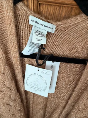 cupcakes & cashmere Camel Knit Wrap Cardigan thumbnail 2