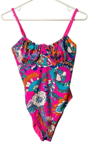 Kate Spade New York Swimsuit 1 Piece Tie Front Sz Small Beach Vacation‎ Hawaiian thumbnail 1