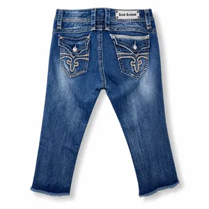 Rock Revival Buckle Gwen Embellished Y2K Rocker Low-Rise Capri Jeans Size 32 thumbnail 6