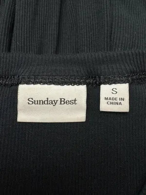 Aritzia Sunday Best Ribbed Black Long Sleeve Top Women’s Small thumbnail 4