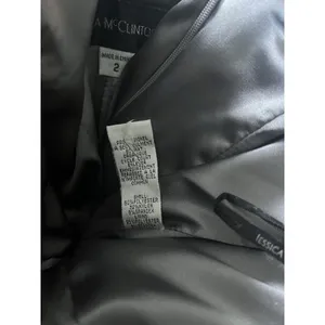 Jessica McClintock Silver Bubble Strapless Pleated Mini Dress Size 2 thumbnail 8