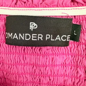 Pomander Place Tuckernuck fuchsia Strapless Jessie Dress Smocked Cotton Size L thumbnail 6