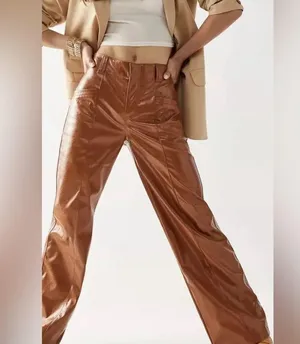 Free People Star-Crossed Lovers Vegan Straight-Leg Pants Size 14.B20 thumbnail 5
