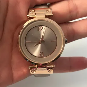 Women’s Rose Gold Stainless Steel Minimalist Watch Working New Battery thumbnail 7
