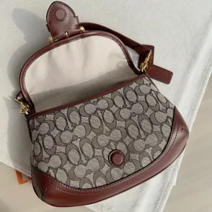 Coach Brown Soho Shoulder Bag Signature Jacquard thumbnail 2