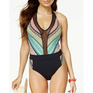 New. BLEU Rod Beattie plunge neck swimsuit. Retails $149. Size 10 thumbnail 10