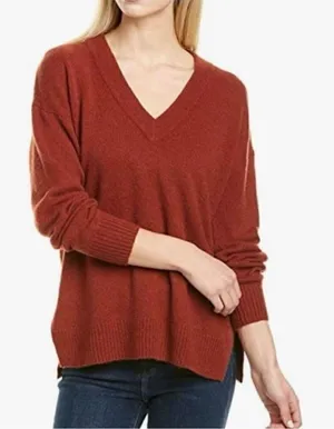 Madewell Bartlett orange sweater wool alpaca blend small thumbnail 1