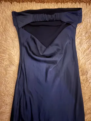 Amazon Dress Blue Maxi Strapless thumbnail 2