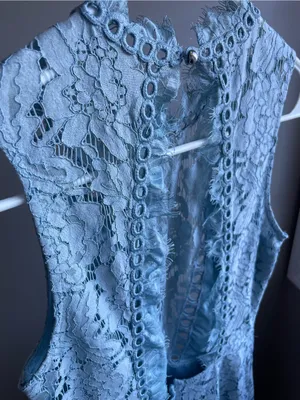 SAYLOR fp Powder Blue Lace Mini Dress Size XS thumbnail 7