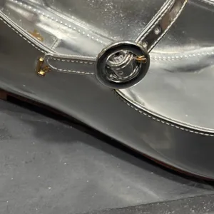 Larroude Blair Silver Metallic Patent Mary Jane Flat - size 7 thumbnail 4