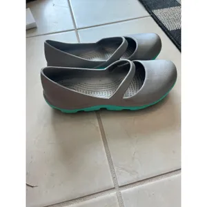 CrocsCrocs, Mary Jane slip on size 10 teal silver gray‎ thumbnail 3