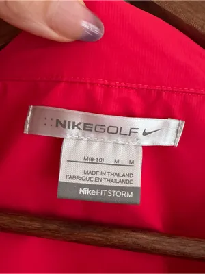 Vintage 2008 Nike Golf NikeFIT Storm Windbreaker Pullover Jacket Red White M thumbnail 8