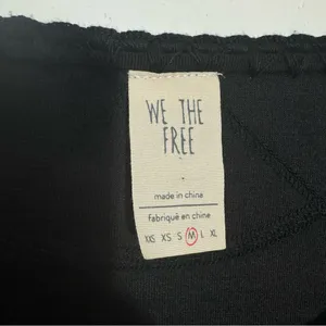 NEW We The Free Free People Cecilia‎ Shirt Black Medium Casual Edgy Grunge thumbnail 5