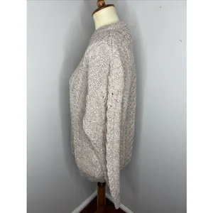 New‎ Womens Aran Craft Merino Aran Crewneck Sweater in Wicker Small thumbnail 2