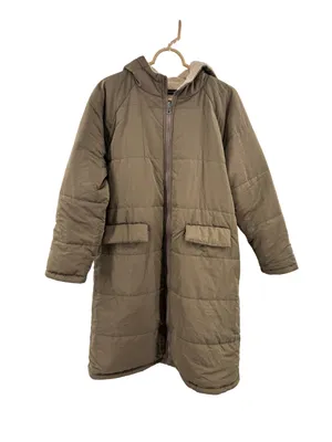 PRETTYGARDEN Women's Lightweight faux Sherpa lined knee length Puffer Coat Tan S outdoor thumbnail 1