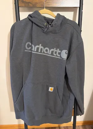 Men’s Grey Carhartt Hoodie thumbnail 1