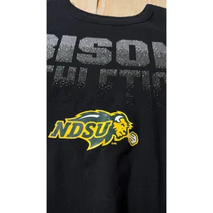 G-III 4Her NDSU Bison Athletics Rhinestone‎ Crewneck Sweatshirt Black Womens L thumbnail 2