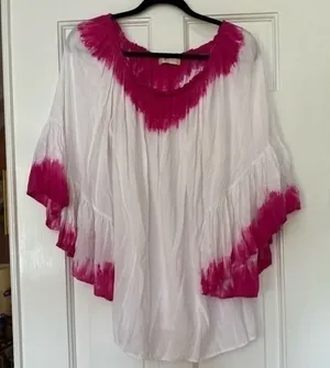 Altar’d‎ State Boho Pink White Shirt Size 0… thumbnail 1