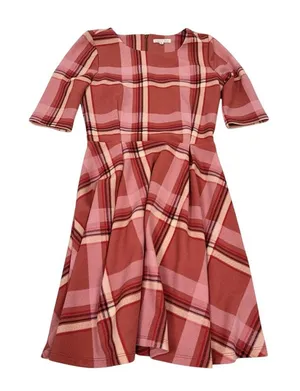 Copper Key‎ Plaid Fit-and-Flare Dress XS thumbnail 1